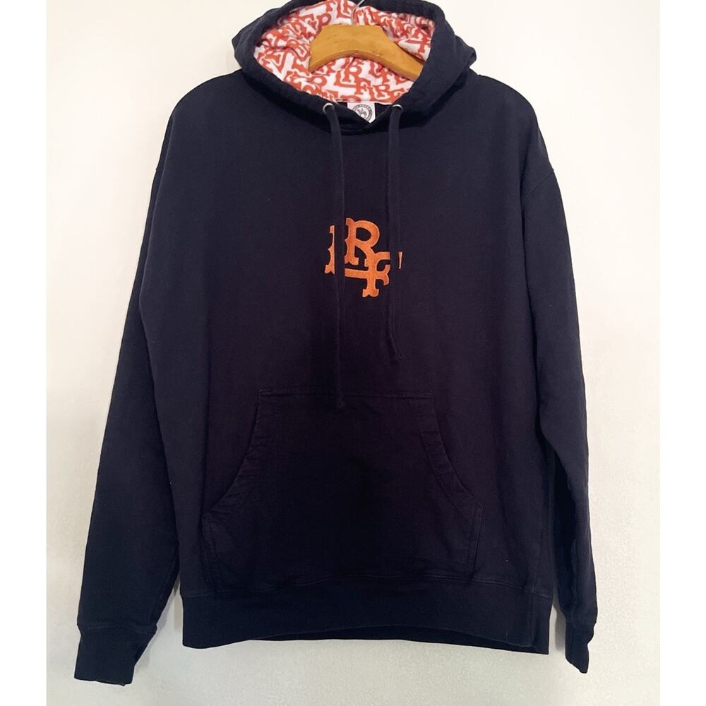 Old Smoke LRF Little Red Feather Sweatshirt Hoodie Men L Blue Orange Embroidered